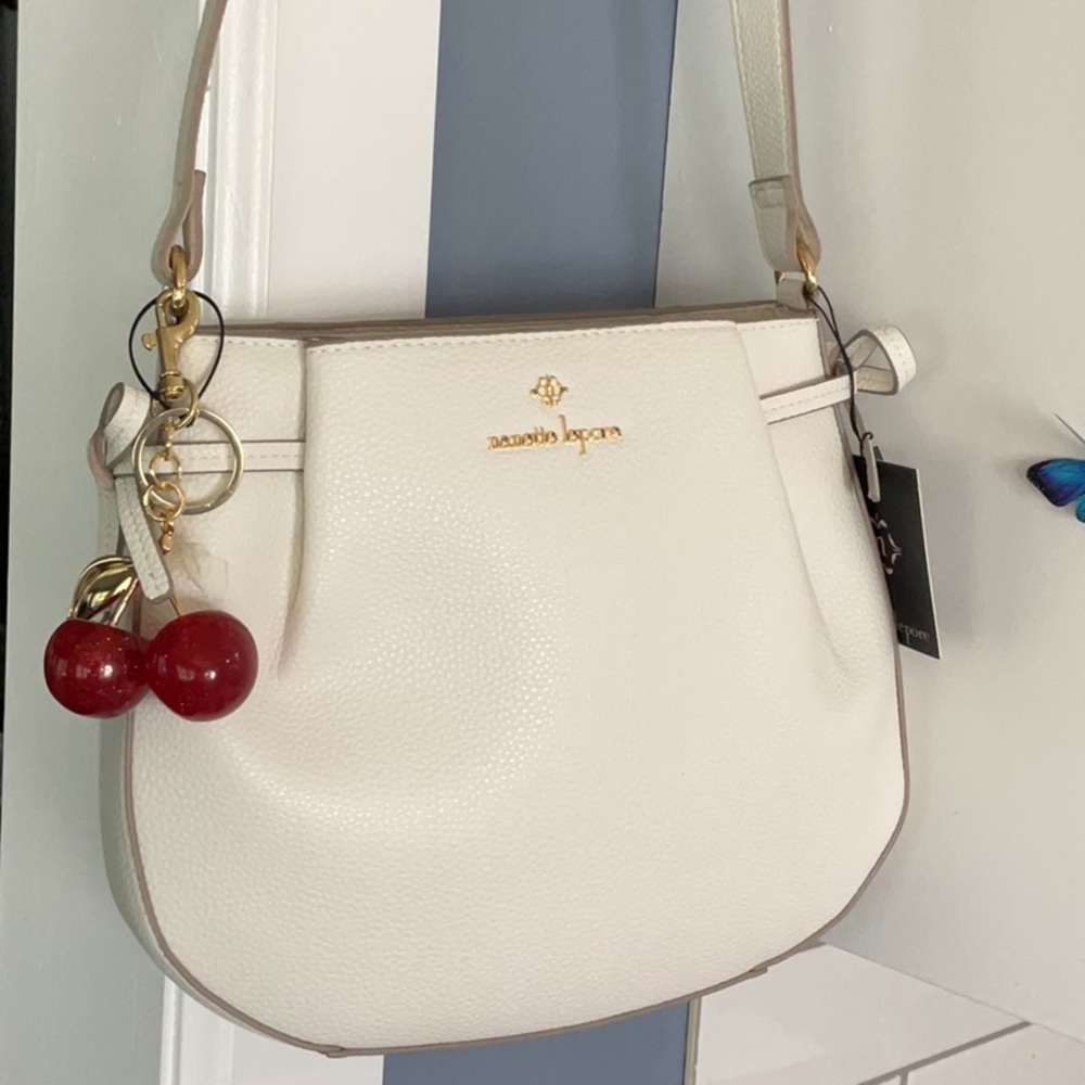 Nanette Lepore crossbody bag with cherry keychain